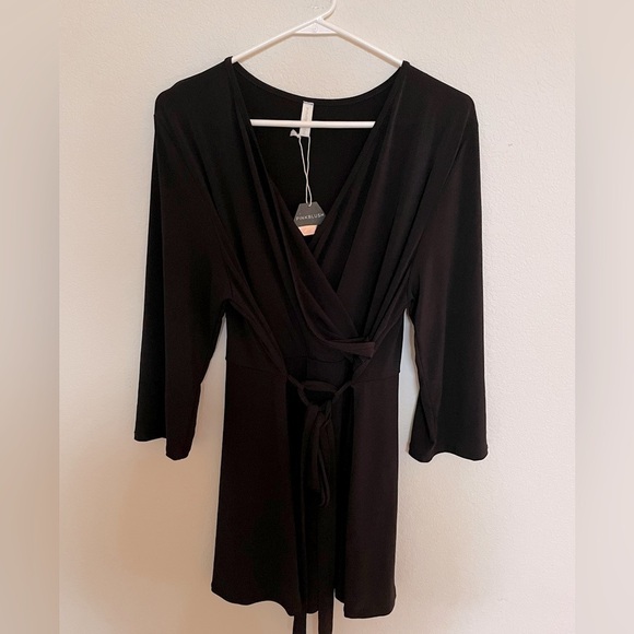 Pinkblush Tops - PinkBlush black tunic with belt
